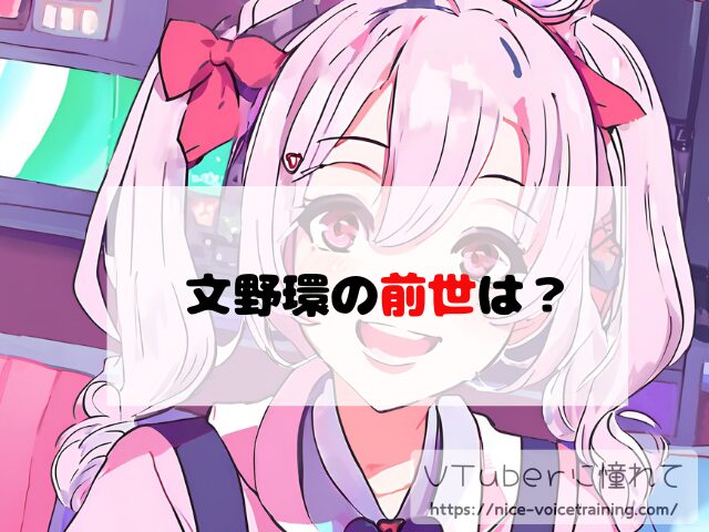 文野環 VTuber 顔バレ 素顔 前世 中の人